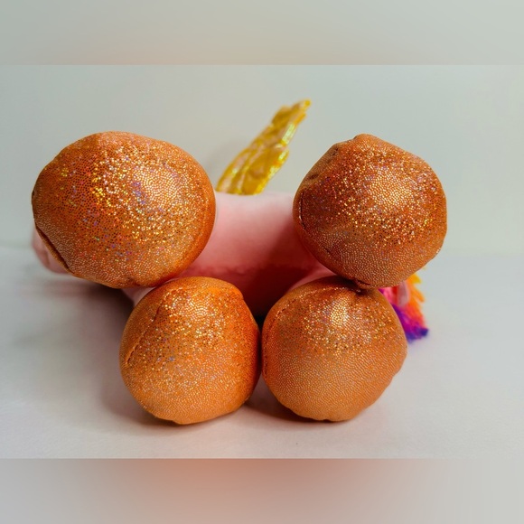 Unicorn Alicorn Pink Yellow Shiny Wings Plush Stuffed Animal 14" Glitter‎ - Picture 6 of 14